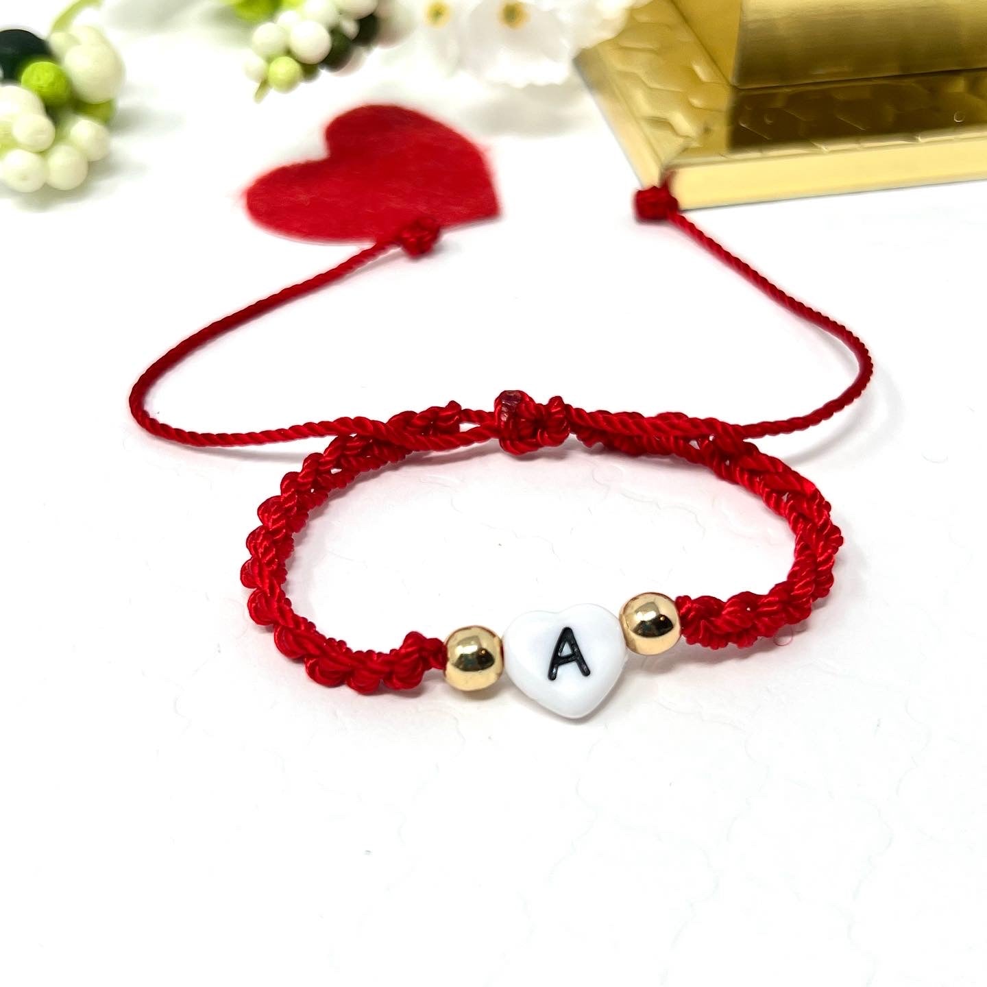 Personalized Initial Heart bracelet, dainty bracelet, couples bracelet, valentines gift, gift for girlfriend, gift for mom