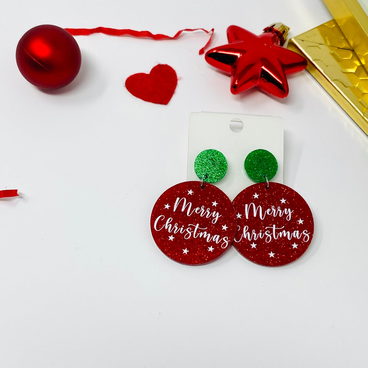 Merry Christmas earrings, Christmas earrings, dangle & drop earring, Christmas gift for her, holiday gift, stocking stuffer jewelry, gifts