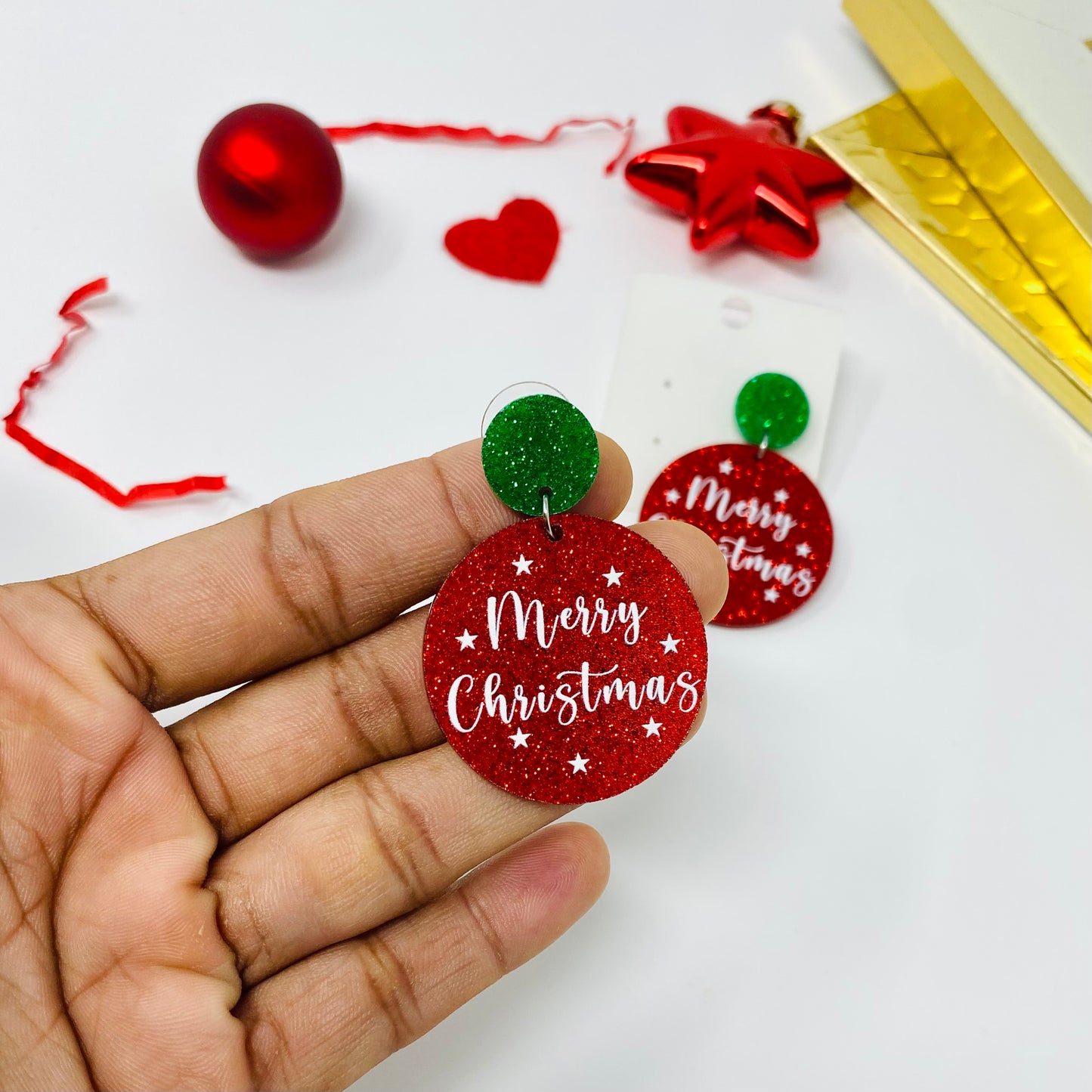 Merry Christmas earrings, Christmas earrings, dangle & drop earring, Christmas gift for her, holiday gift, stocking stuffer jewelry, gifts