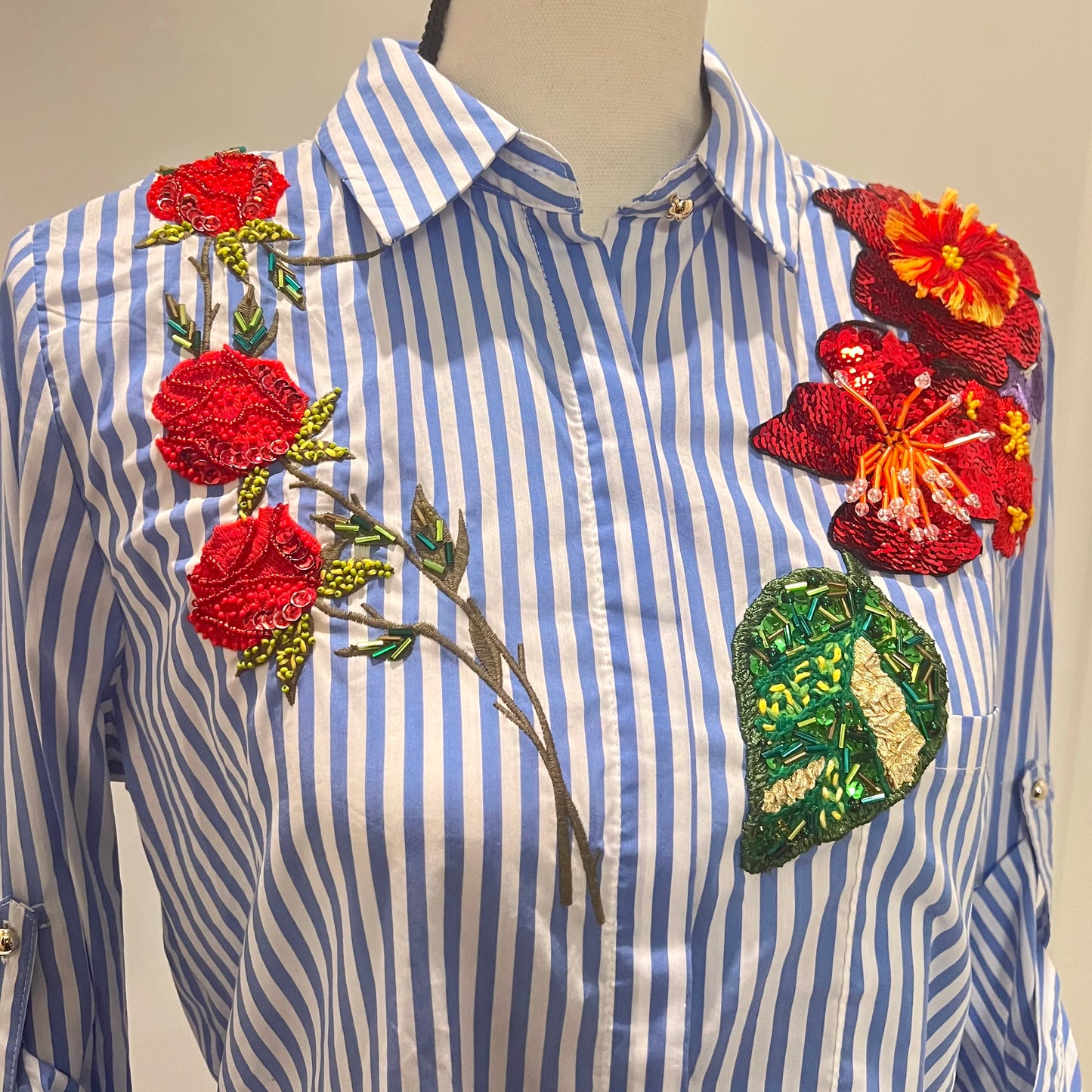 Embroidered Flower Blouses, Hand Embroidered Floral Shirt, Clothing For Women, Mexican Design Tshirt, Funny Summer Tshirt