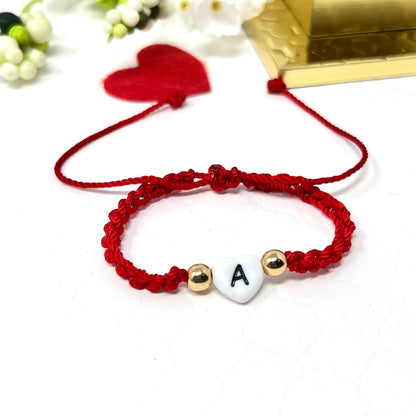 Personalized Initial Heart bracelet, dainty bracelet, couples bracelet, valentines gift, gift for girlfriend, gift for mom