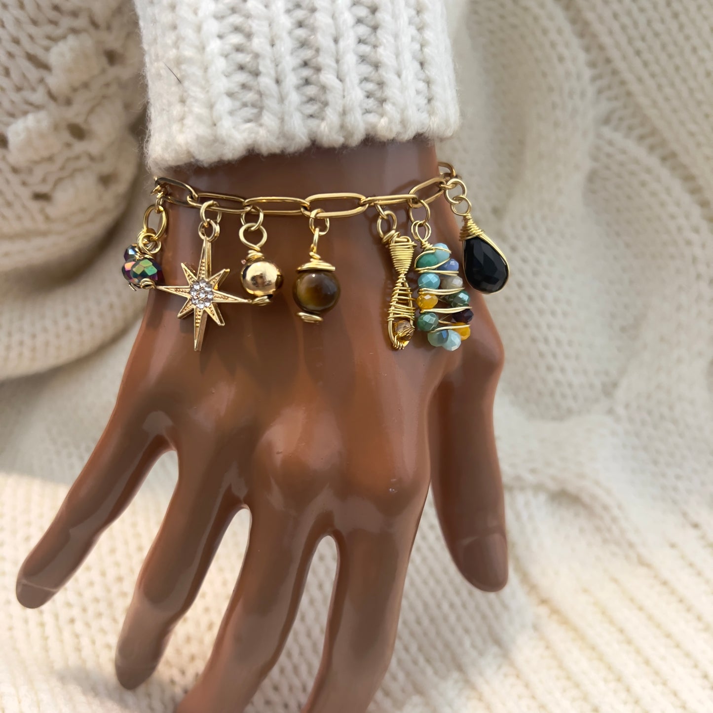 Life Of Jesus Bracelet, Christian Bracelet, Cross Bracelet Women, Charms Bracelet, Religious Catholic Charm Bracelet, Beaded Bracelet