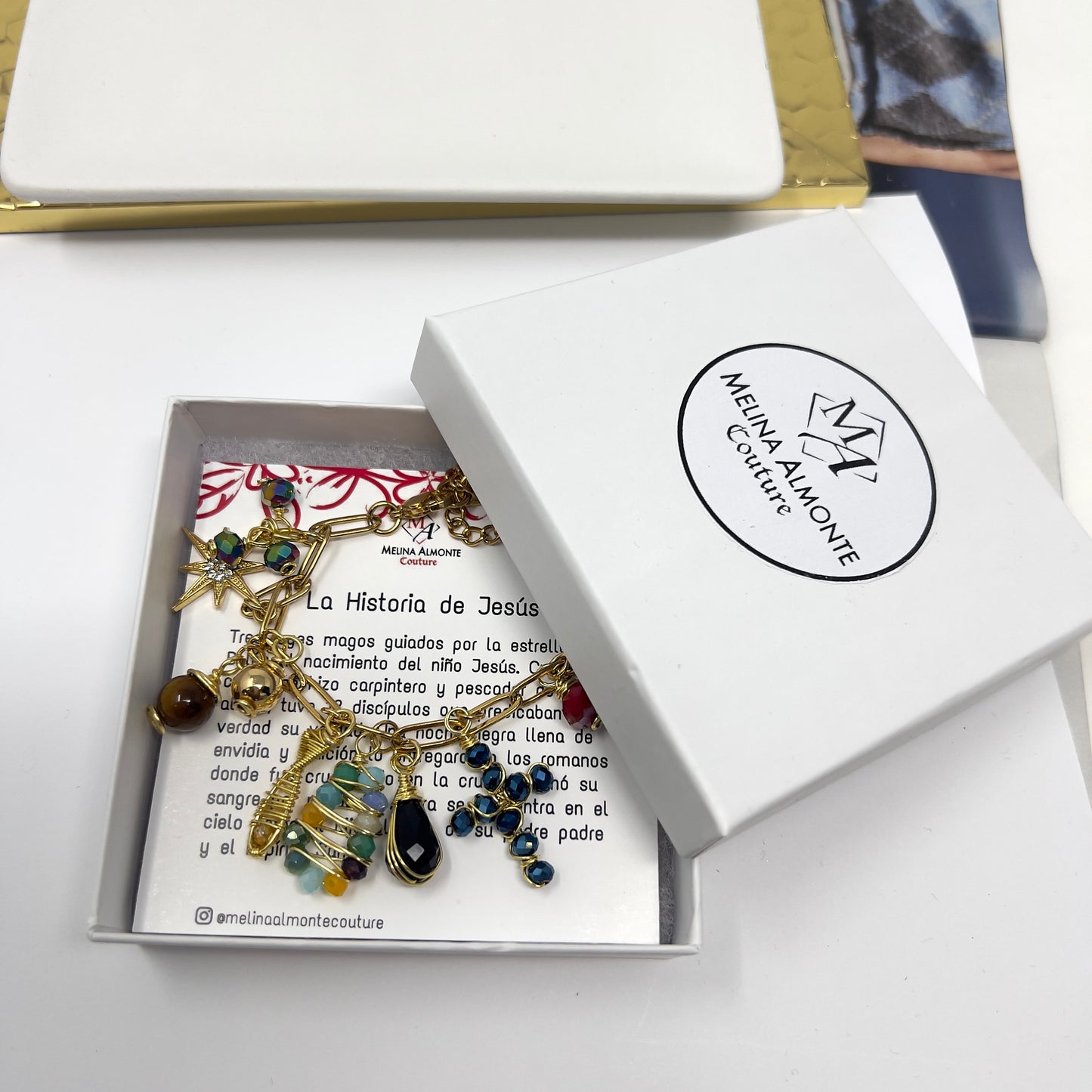Life Of Jesus Bracelet, Christian Bracelet, Cross Bracelet Women, Charms Bracelet, Religious Catholic Charm Bracelet, Beaded Bracelet