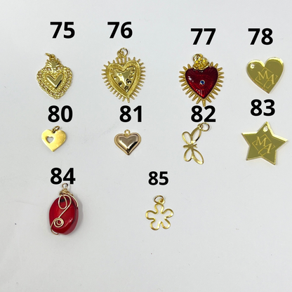 Build Your Own Custom Christmas Charm Necklace, Handmade Christmas gifts, multi charm necklace, paperclip necklace, simple gold necklace