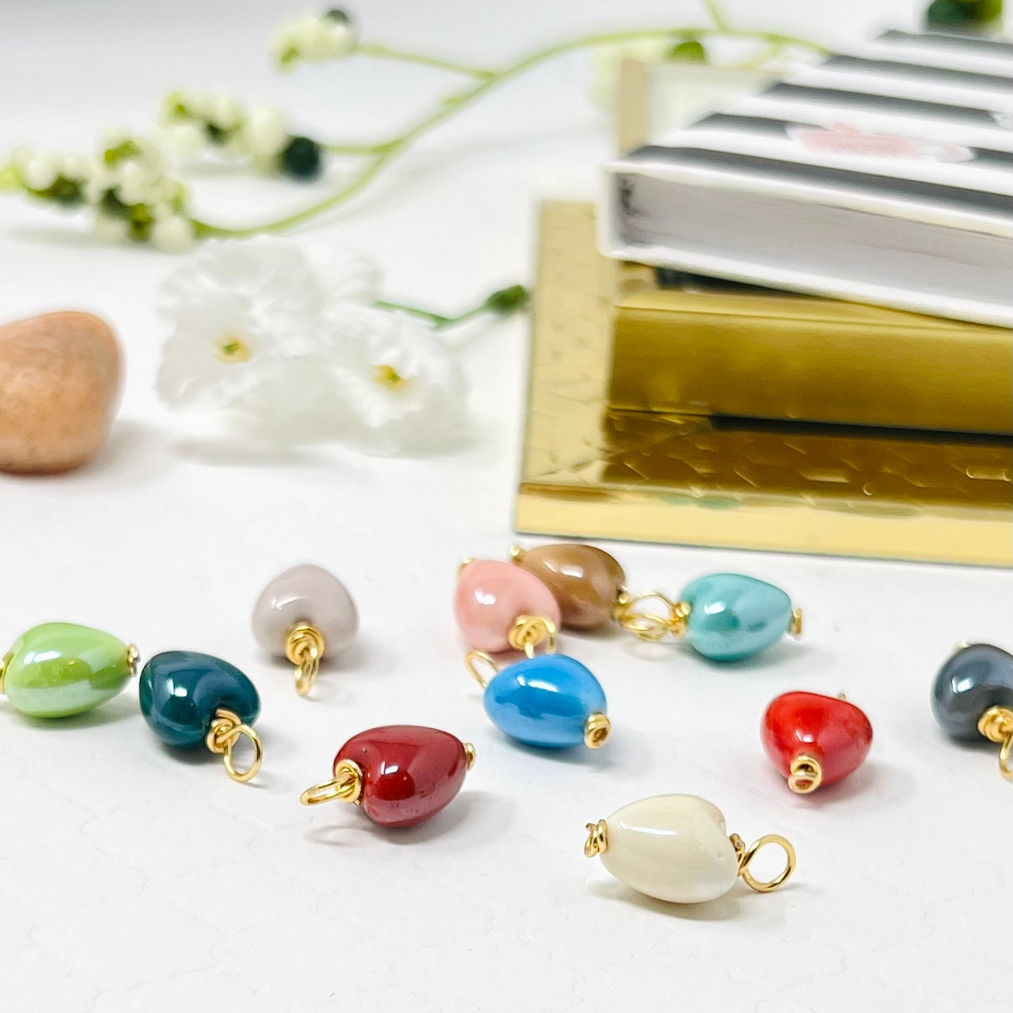Heart Charm Necklaces, Dainty Gold Necklace, Stainless Steel Necklace, Necklace For Womens, Handmade Jewelry