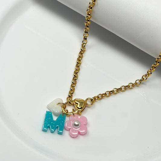 carabiner necklace, heart carabiner, charm necklace, initial necklace, personalized necklace, handmade jewelry, gold chain necklace