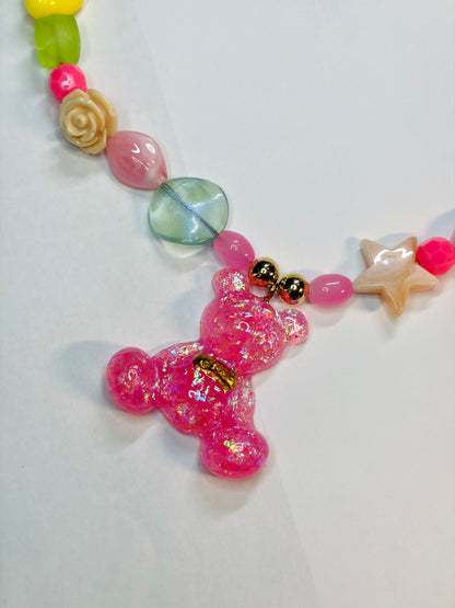 Teddy Bear Charm Choker Necklace