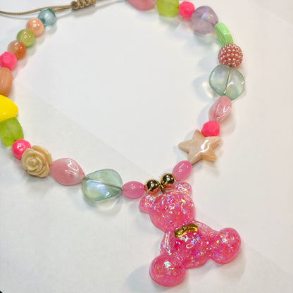 Teddy Bear Charm Choker Necklace