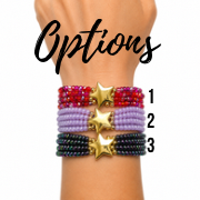 Adjustable gold-plated Star bracelet with beads