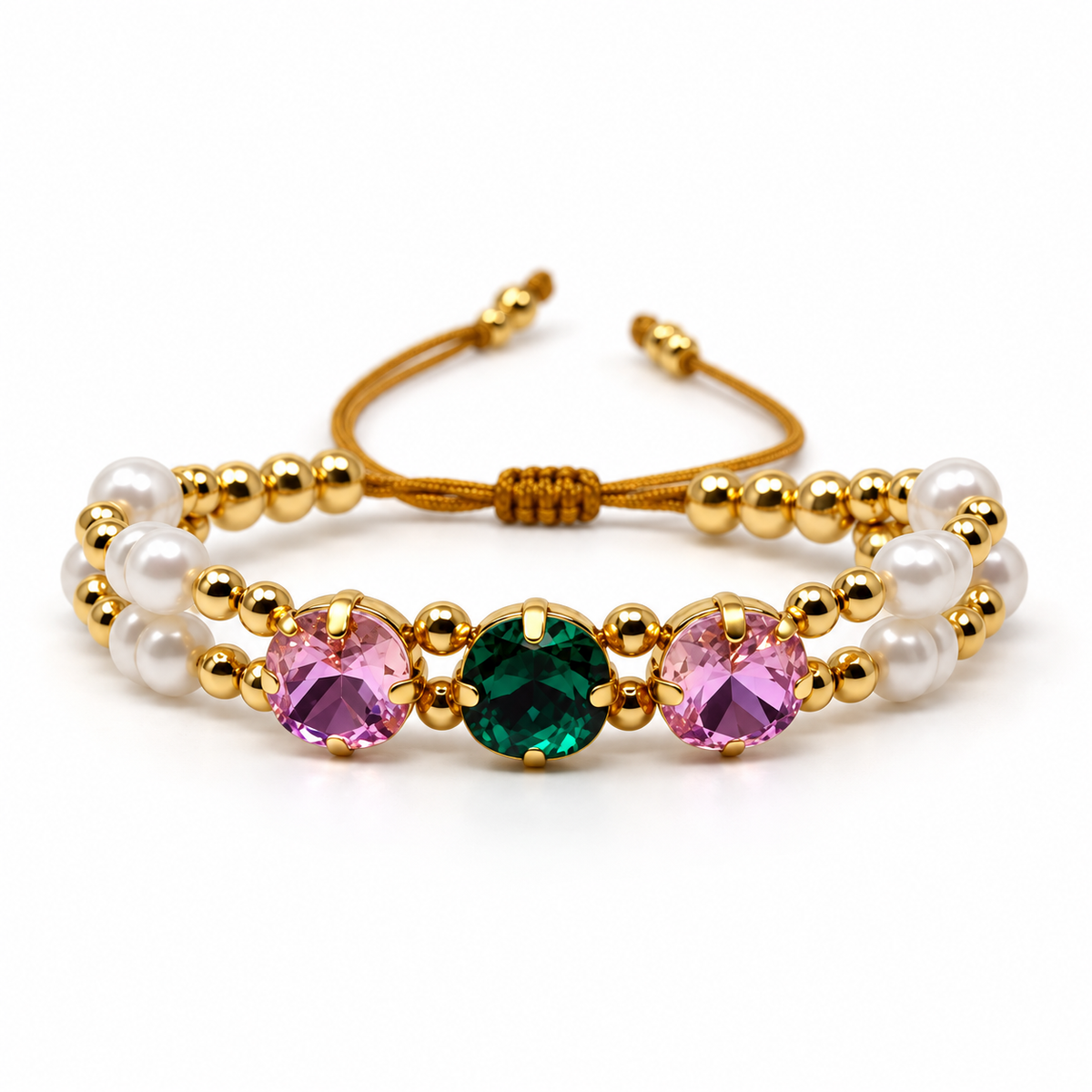 Natural Pearl Bracelet with Swarovski Crystal