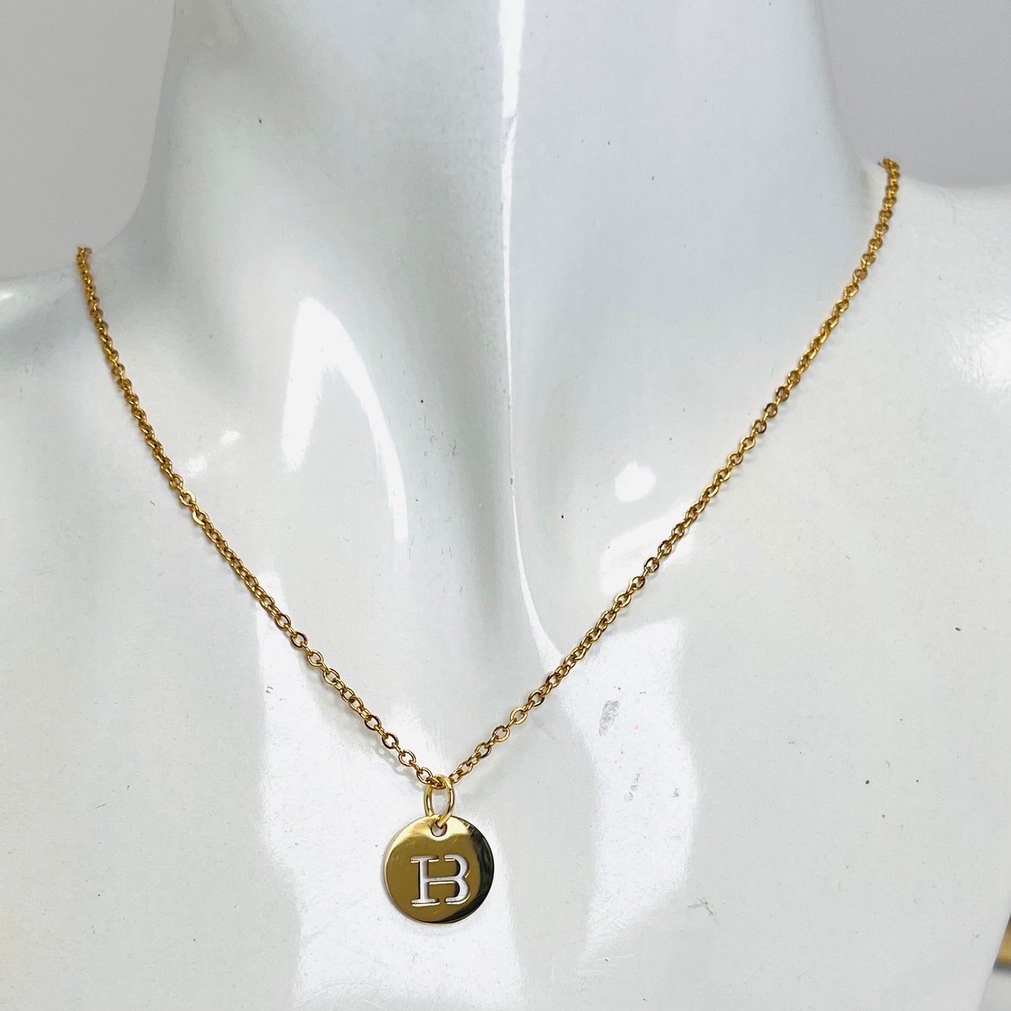 14k gold initial necklace, dainty initial necklace, gold disc necklace, personalized jewelry, best gift for her