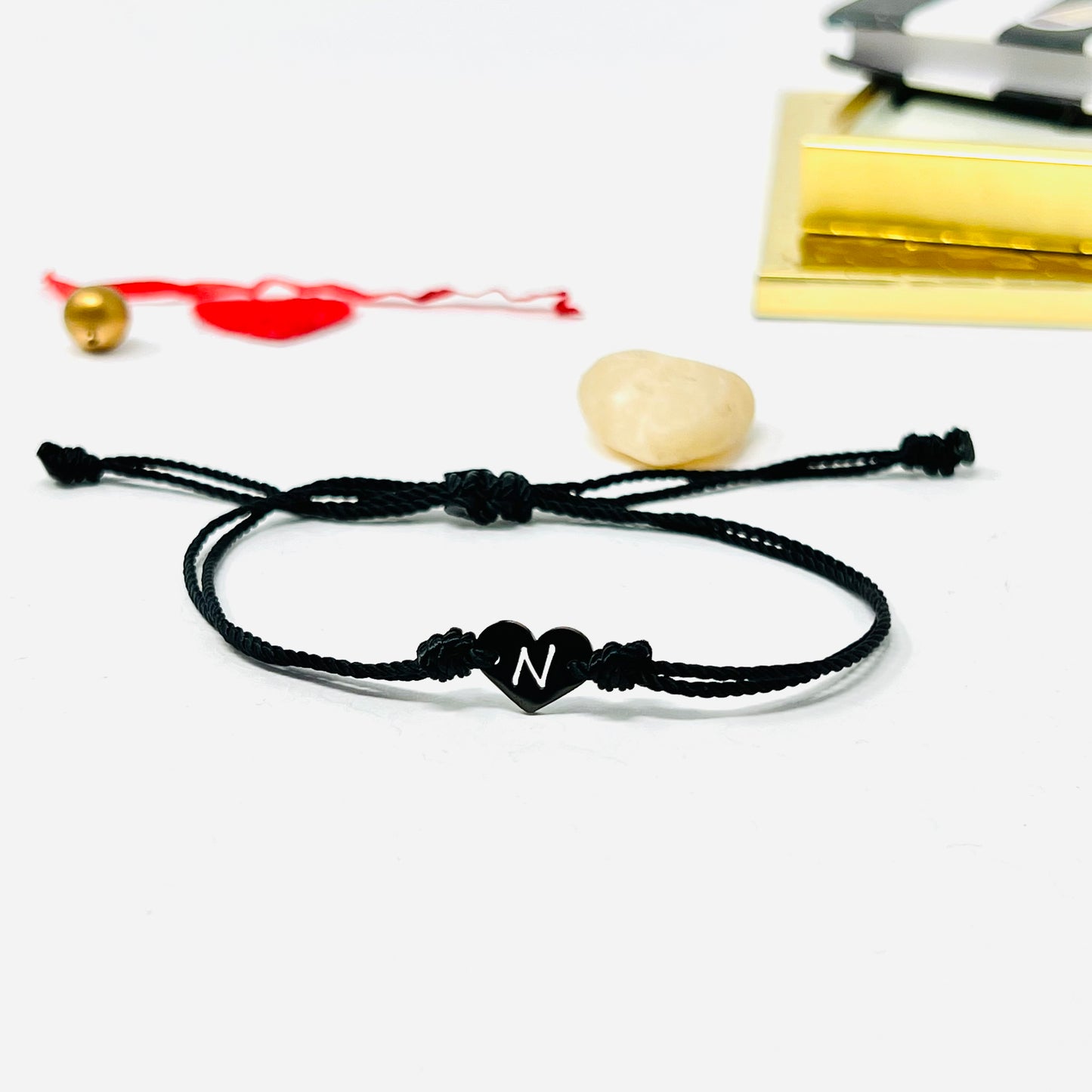 Personalized Men Bracelet, Initial heart charm Bracelet, gift for him, Gift boyfriend valentines, dad gifts, Couples gits, couples bracelet
