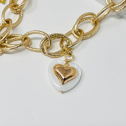 Flower Pendant Necklace, Gold Charm Necklace, Handmade Gold Plated Necklace for Women