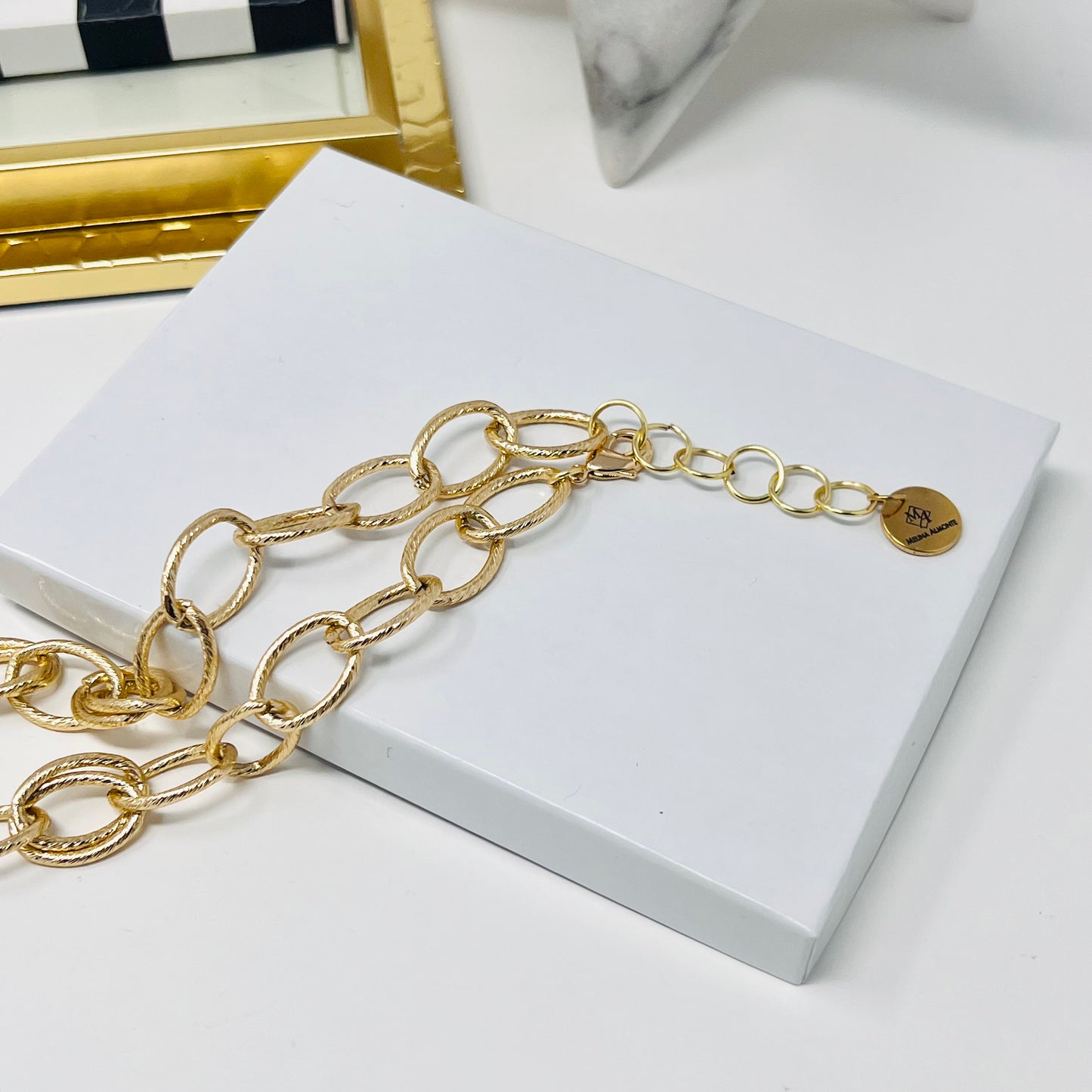 Flower Pendant Necklace, Gold Charm Necklace, Handmade Gold Plated Necklace for Women