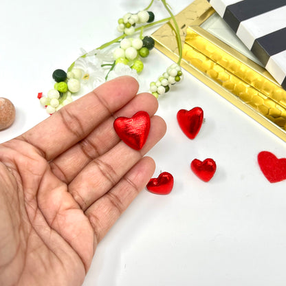Heart Stud Earrings, Heart red post Earrings, Red Love Earrings, valentines day gift, friendship gift, girlfriend