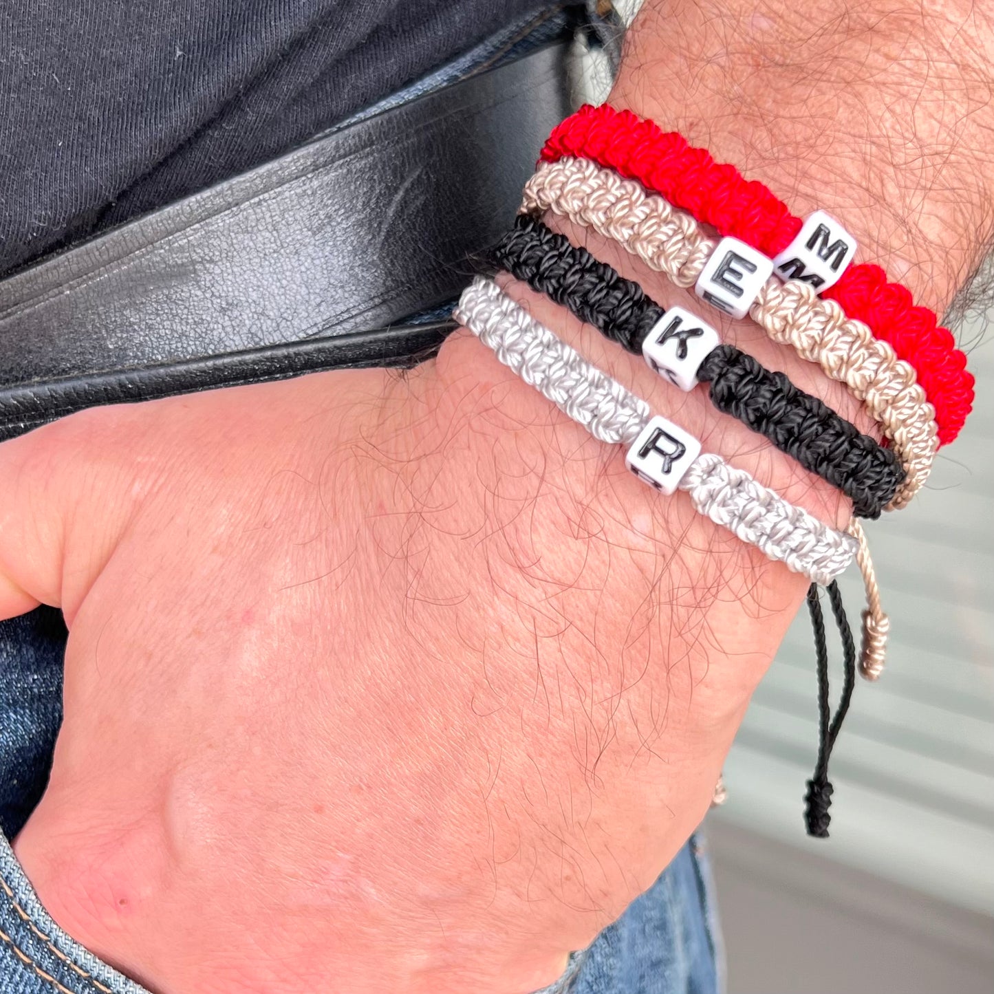 Custom initial Men Bracelet, Personalized name word Bracelet, couple bracelet, woven & braided bracelet, valentines gifts for him boyfriend
