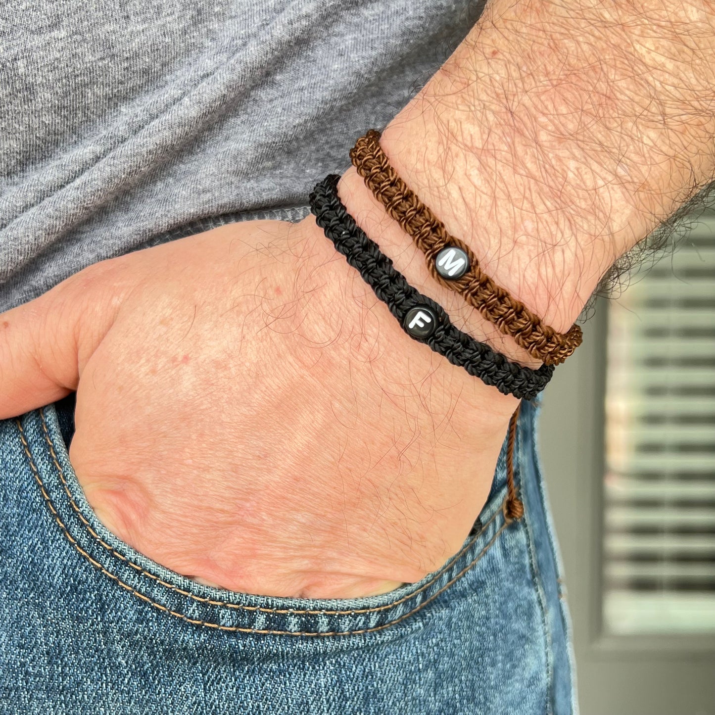 Custom initial Men Bracelet, Personalized name word Bracelet, couples bracelet, woven braided bracelet, fathers gift for him & boyfriend
