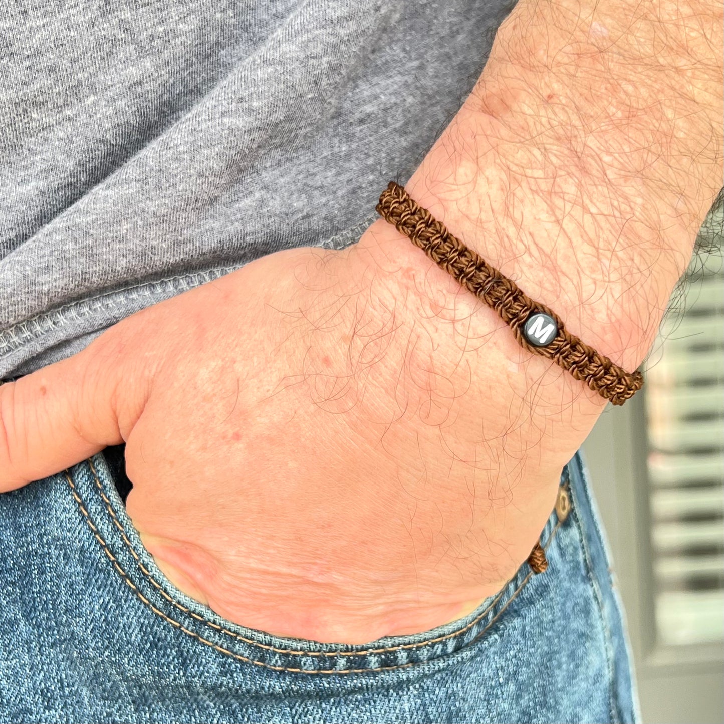 Custom initial Men Bracelet, Personalized name word Bracelet, couples bracelet, woven braided bracelet, fathers gift for him & boyfriend