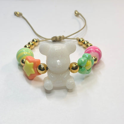 Handmade Resin teddy bear Bracelet