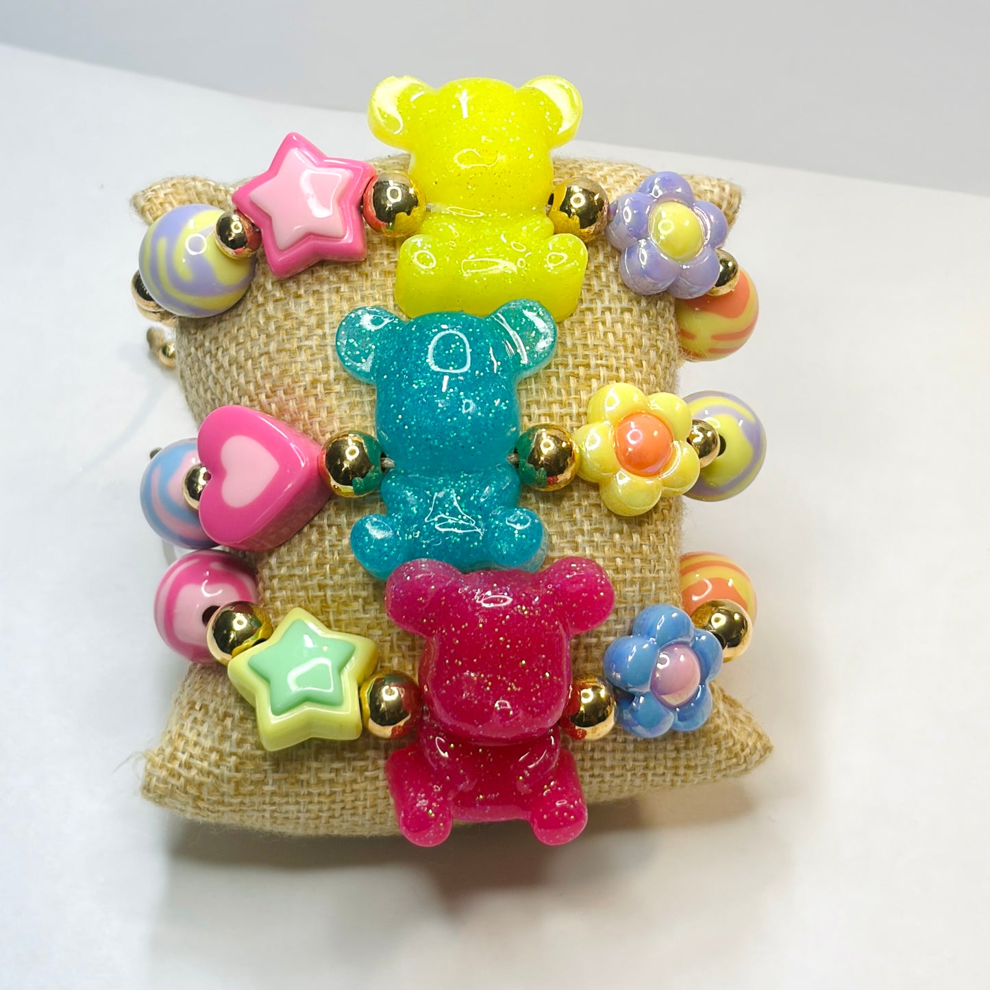 Handmade Resin teddy bear Bracelet