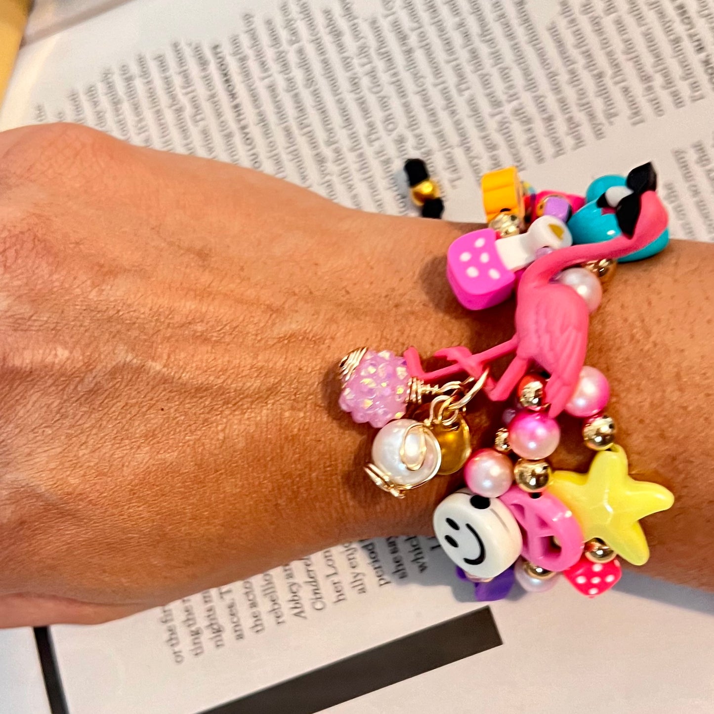 Colorful Summer Bracelet Set, Beads charms Bracelet,  Adjustable Bracelet For Women