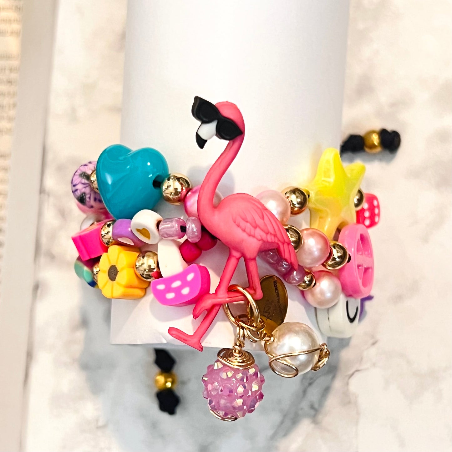 Colorful Summer Bracelet Set, Beads charms Bracelet,  Adjustable Bracelet For Women