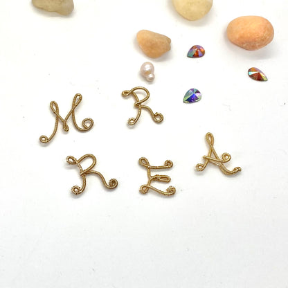 Custom Wire Letters 14k Gold Plated Necklace, Gold initial necklace, Dainty gold necklace, Personalized jewelry
