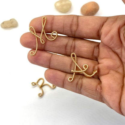Custom Wire Letters 14k Gold Plated Necklace, Gold initial necklace, Dainty gold necklace, Personalized jewelry