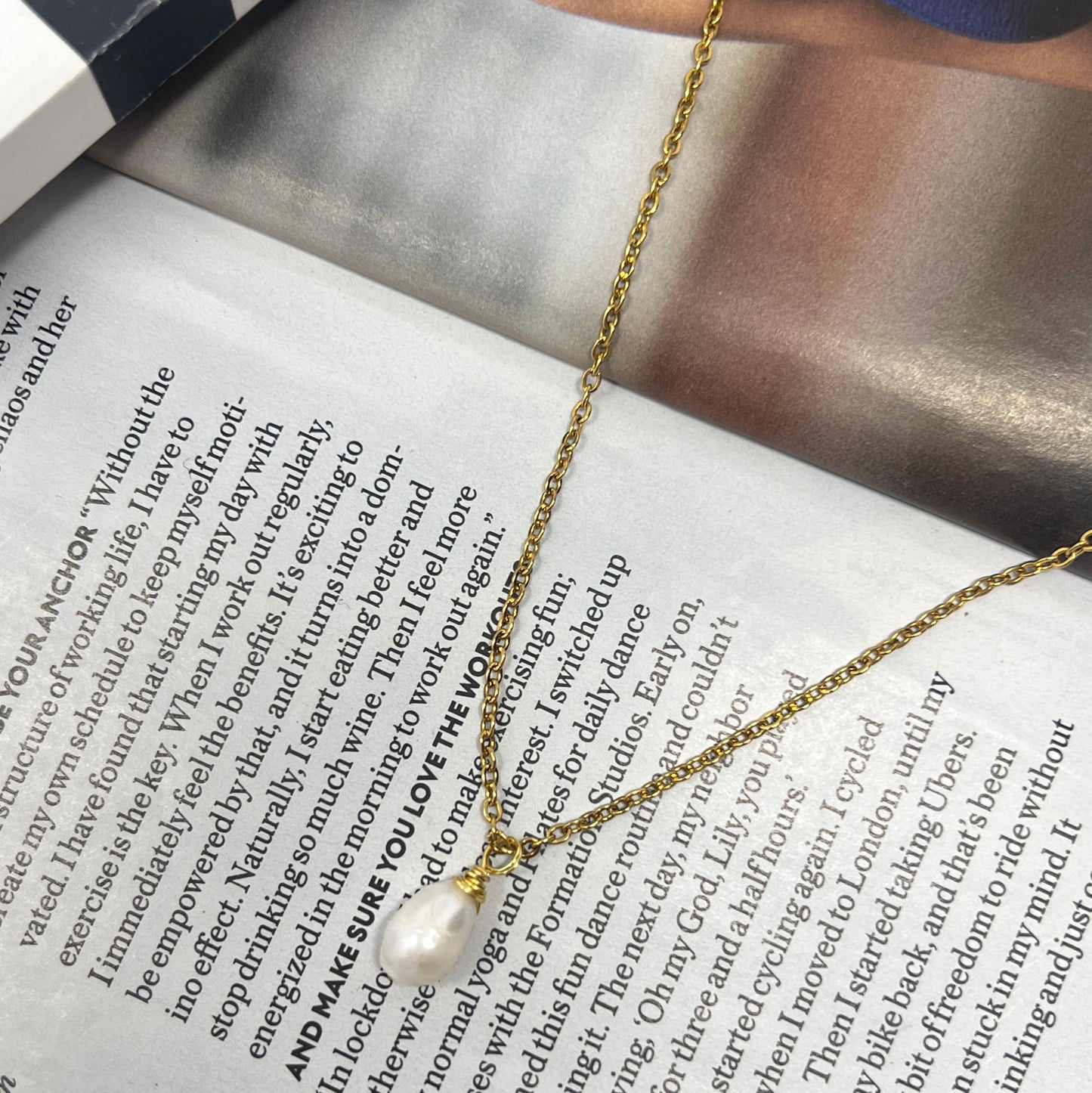 Dainty single pearl necklace, freshwater pearl drop charm gold necklace, Christmas gift for women, birthday gift for her, wedding jewelry