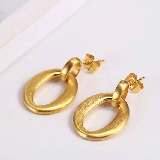 Stainless Steel Gold Dangle Earrings, Dainty Gold Tiny Earrings For Women