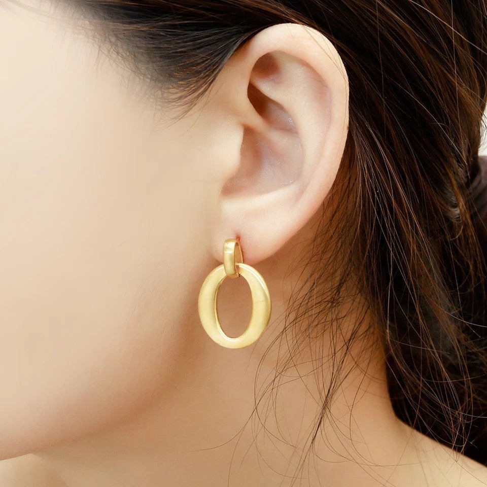 Stainless Steel Gold Dangle Earrings, Dainty Gold Tiny Earrings For Women
