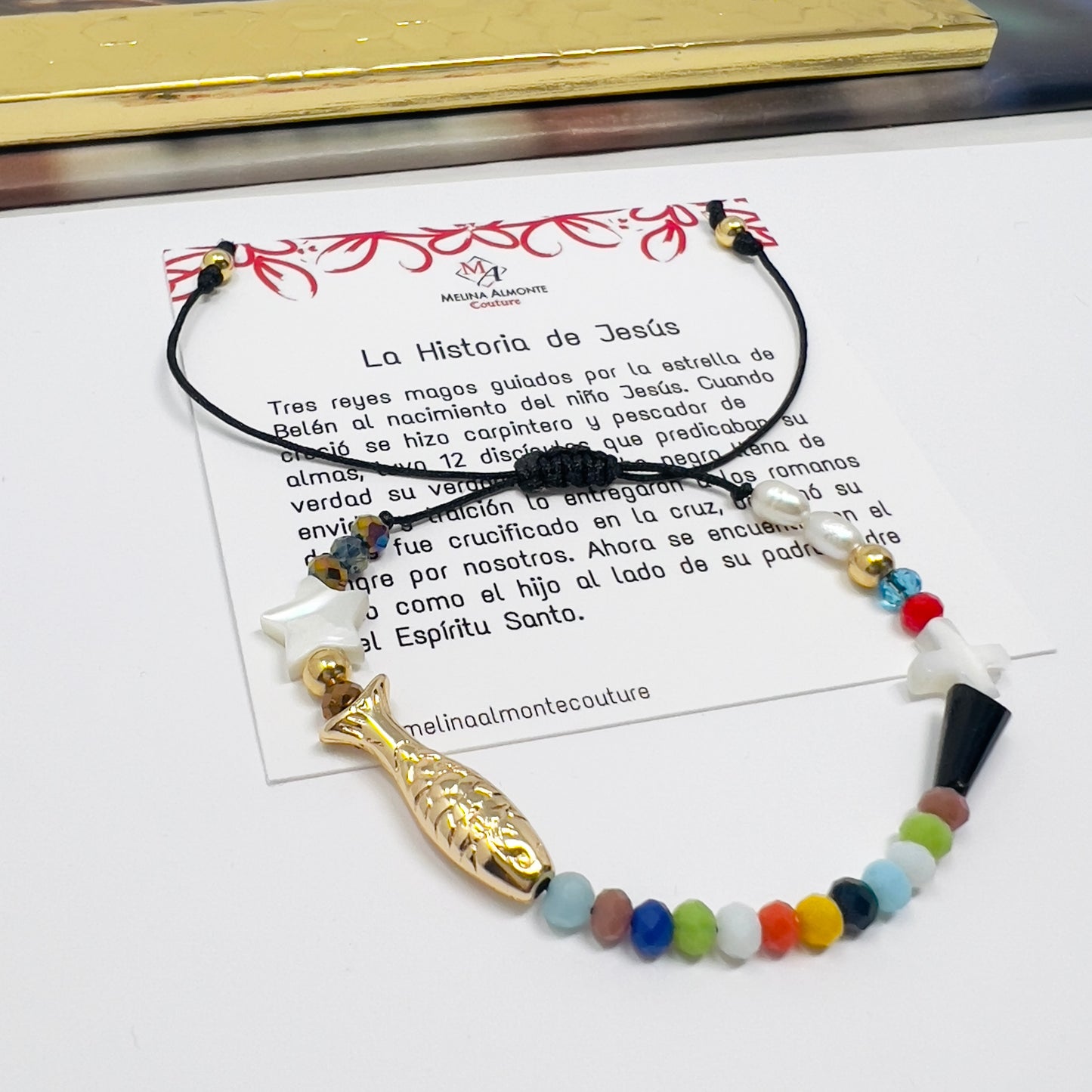 Life Of Jesus Bracelet, Christian Bracelet, Cross Bracelet Women, String Bracelet, Religious Catholic Charm Bracelet, Beaded Bracelet