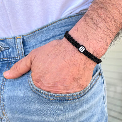 Custom initial Men Bracelet, Personalized name word Bracelet, couples bracelet, woven braided bracelet, fathers gift for him & boyfriend