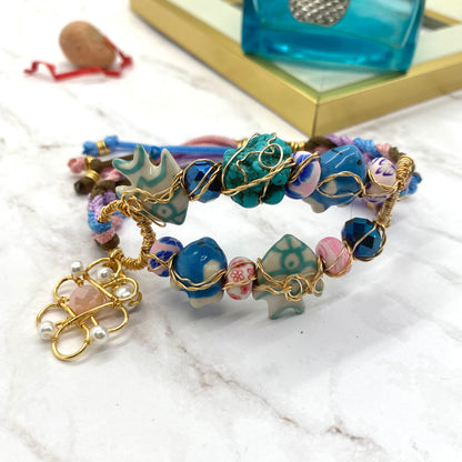 Fish And Turquoise Handmade  Bracelet