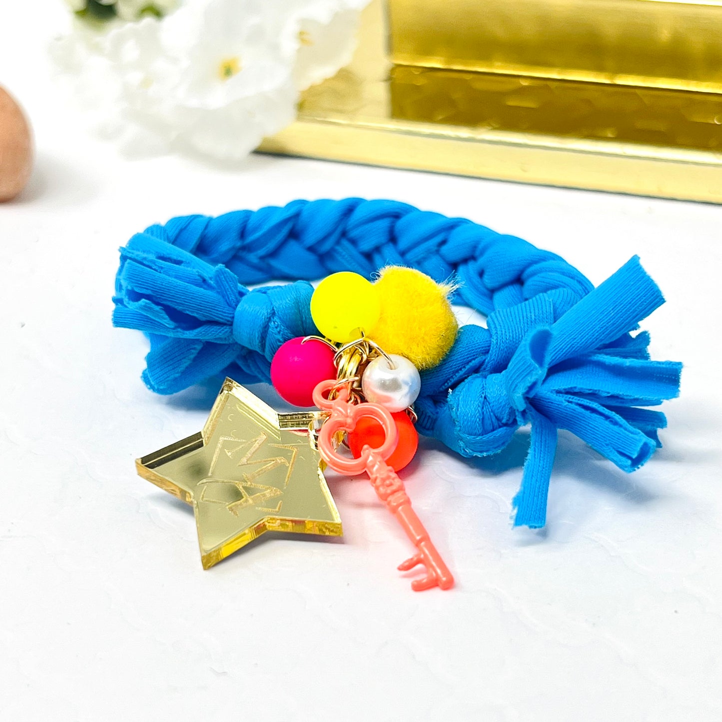 Colorful Braided Jersey Bracelets,  Summer bracelets, handmade bracelets for women