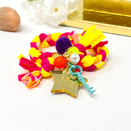 Colorful Braided Jersey Bracelets,  Summer bracelets, handmade bracelets for women
