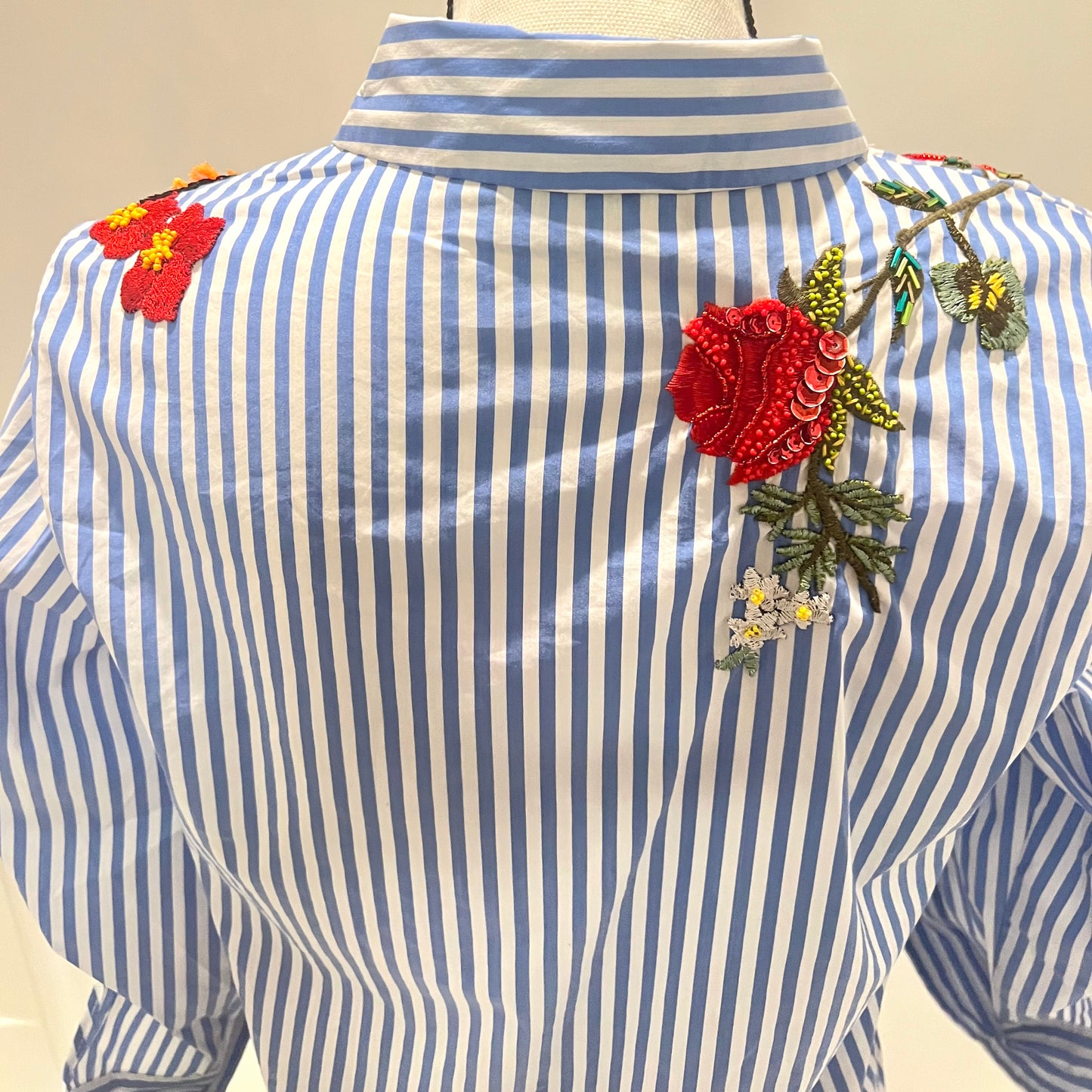 Embroidered Flower Blouses, Hand Embroidered  Floral Shirt, Clothing For Women,  Mexican Design Tshirt, Funny Summer Tshirt