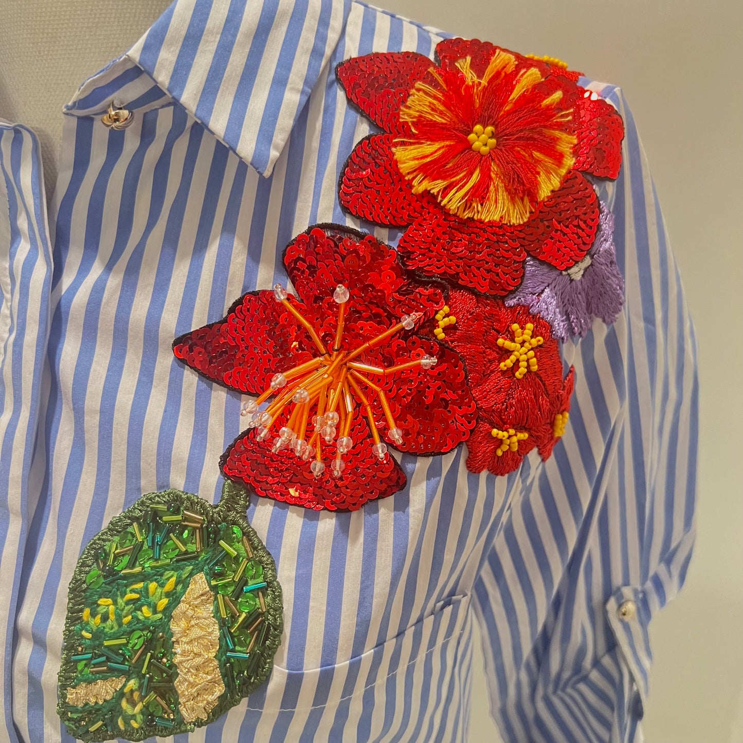 Embroidered Flower Blouses, Hand Embroidered  Floral Shirt, Clothing For Women,  Mexican Design Tshirt, Funny Summer Tshirt