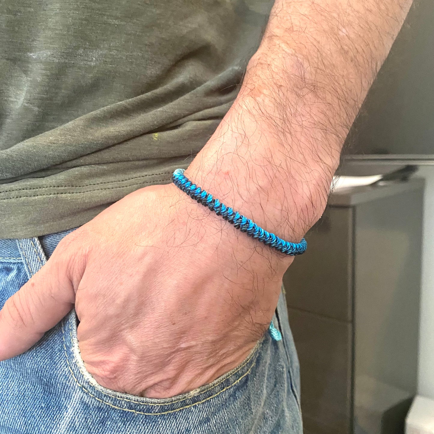 Tibetan Lucky Knot Bracelet,  woven & braided bracelet for men, Handmade Lucky cord bracelet