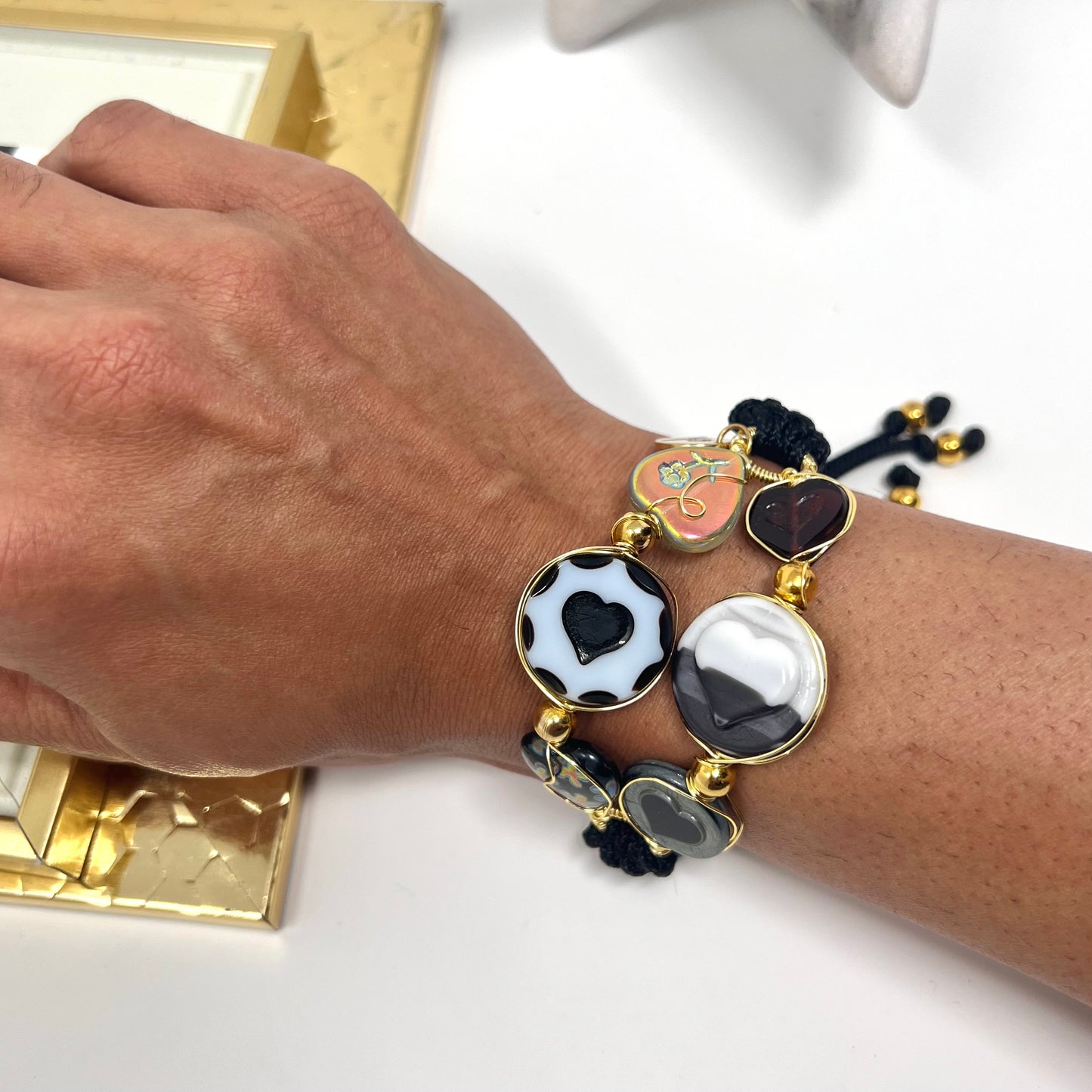 Handmade Czech glass beads bracelet