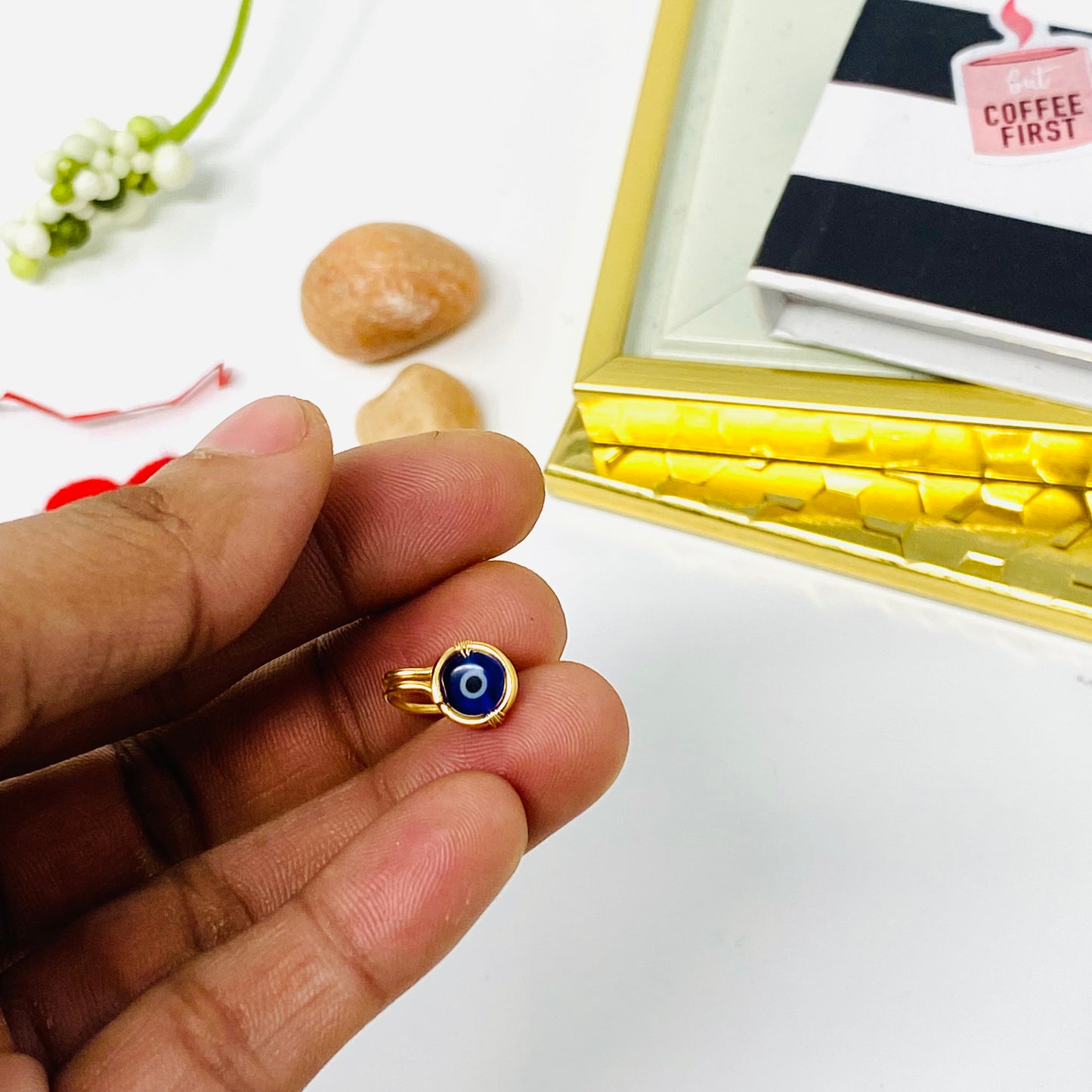 Evil eye ear cuff, Ear Cuff, No piercing, Evil eye earrings, Ear climber, cartilage earring, Hoop, Gold ear cuff,