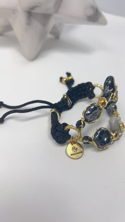 Czech Elephant glass beads bracelet