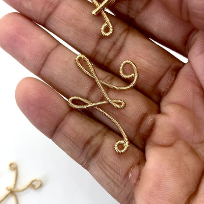 Custom Wire Letters 14k Gold Plated Necklace, Gold initial necklace, Dainty gold necklace, Personalized jewelry